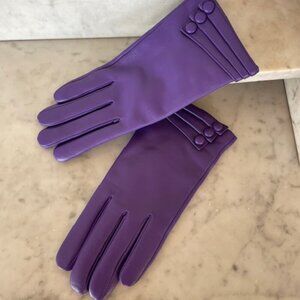 YISEVEN  Touchscreen Leather Gloves Wool Lined Button Cuff 7.5 L